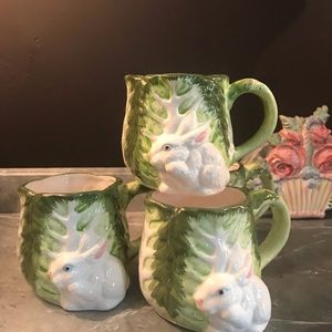 BUNNY & CABBAGE MOTIF MUGS